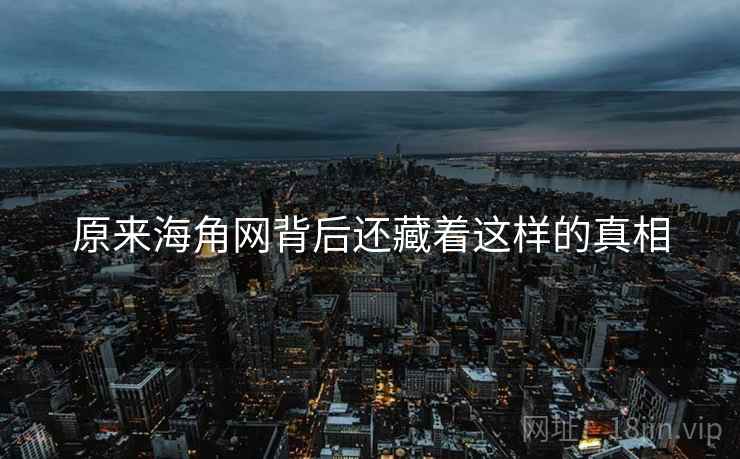 原来海角网背后还藏着这样的真相
